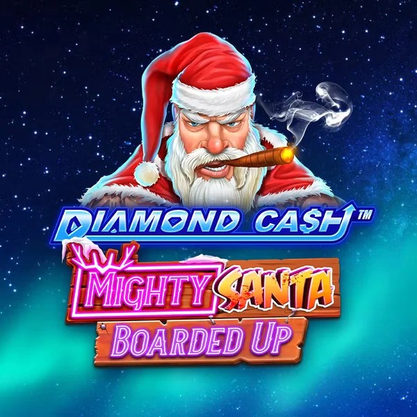 Diamond Cash Mighty Santa Boarded Up slot visual from Greentube available on likessbet.com