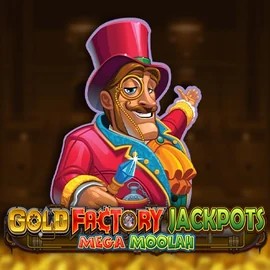 Enjoy Gold Factory Jackpots Mega Moolah by Aurum Signature Studios – logo hosted on likessbet.com